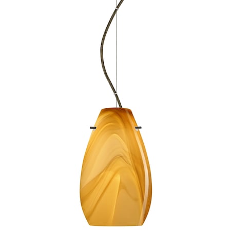 Pera 9 Cord Pendant, Honey, Bronze Finish, 1x9W LED